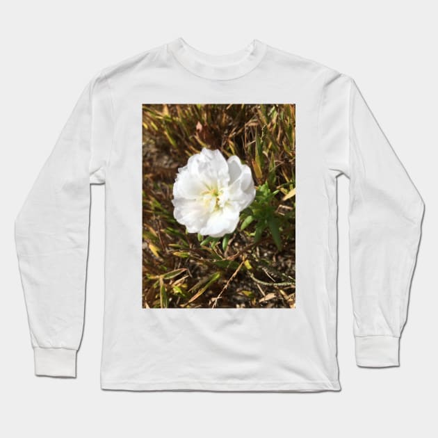 White Flower Long Sleeve T-Shirt by Amanda1775
